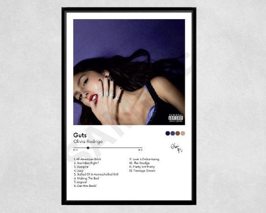 Olivia Rodrigo Album Poster | Guts