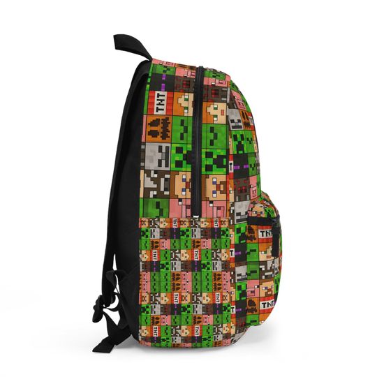 Minecraft-Inspired Backpack for Gamers and Kids School Bag