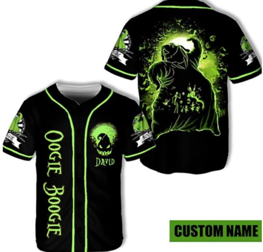 Personalized Oogie Boogie Nightmare Before Xmas Baseball Jersey Shirt, Disney Baseball Shirt