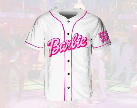 Barbie Jersey Shirt, Custom Baseball Jersey Shirt