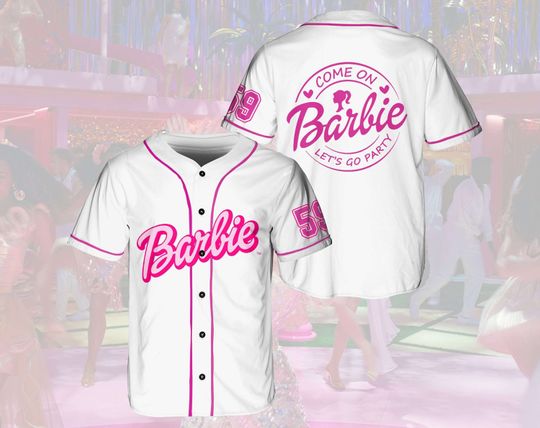 Barbie Jersey Shirt, Custom Baseball Jersey Shirt