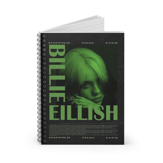 Billie Eilish Spiral Notebook - Ruled Line