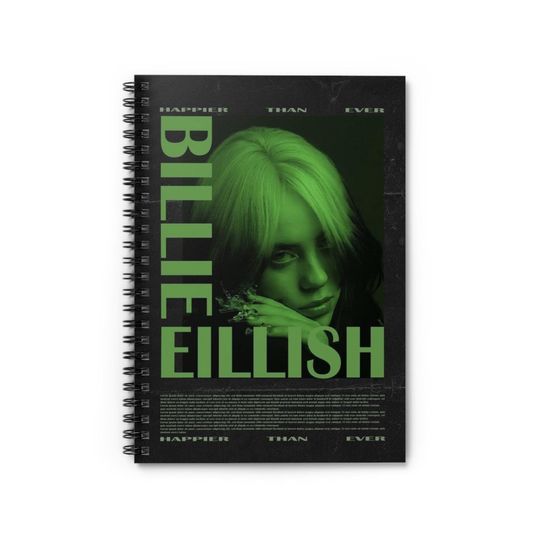 Billie Eilish Spiral Notebook - Ruled Line