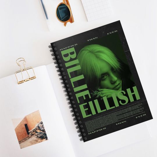 Billie Eilish Spiral Notebook - Ruled Line