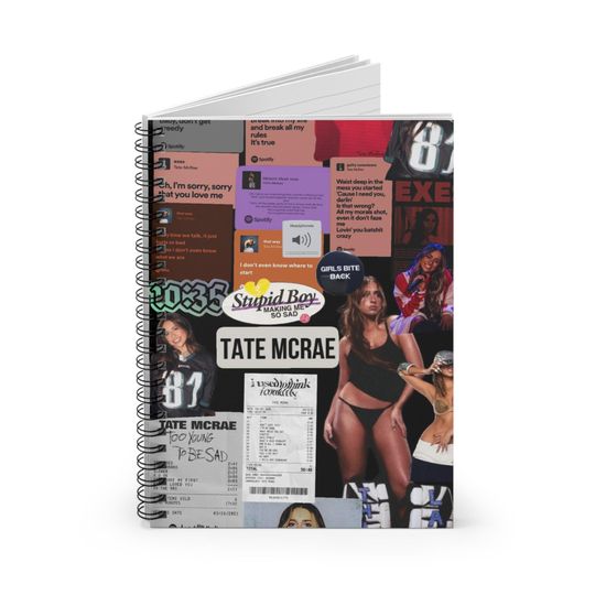 Tate Mcrae Notebook Journal | Tate Mcrae Fan Gift | Tate Mcrae Mug | Think Later Tour | Tate Mcrae Fan | Popstar Retro Merch | Eras Tour