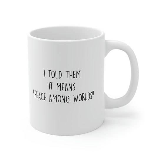 Meme Mug - Rick and Rickandmorty, Peace Among Worlds