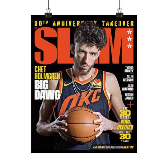 Chet Holmgren OKC Thunder Slam Cover Poster