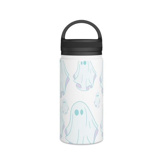 Cute lil ghosty Stainless Steel Water Bottle, Handle Lid