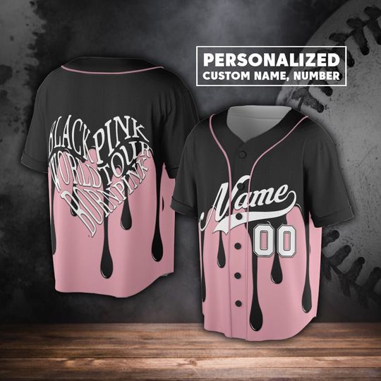 Personalized Name Custom Blackpink Kpop Baseball Jersey