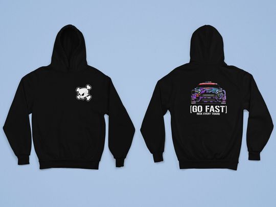 Ken Block Hoodie, Go Fast Risk Every Thang, Hoonigan, Hoodie
