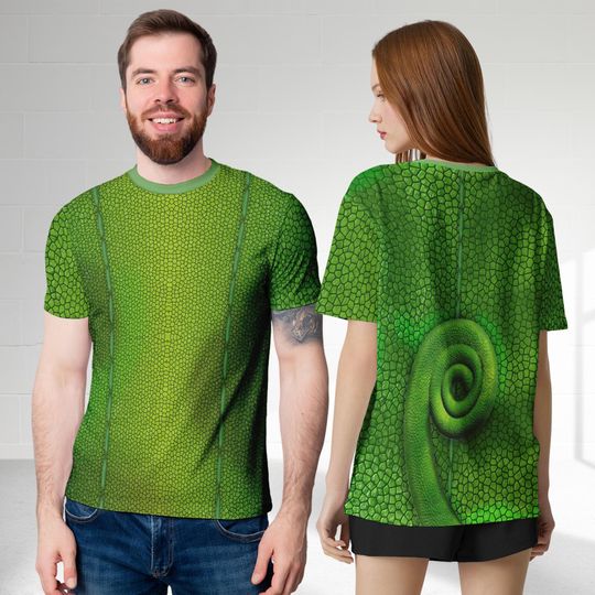 Tangled Pascal Costume T-Shirt, Green Pascal Cosplay Costume Tee