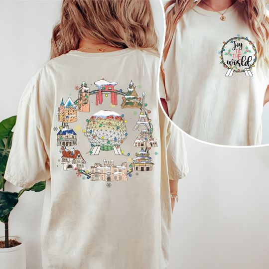Joy To The World Disney Christmas Double Sided Shirt