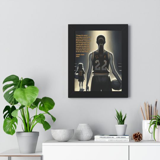 Caitlin Clark Poster | Basketball Quotes Framed