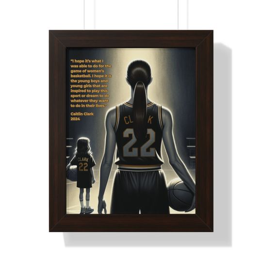 Caitlin Clark Poster | Basketball Quotes Framed