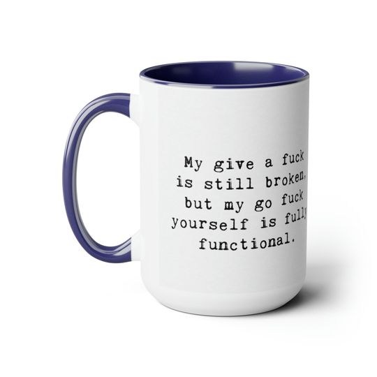 "Fully Functional" Two-Tone Coffee Mugs