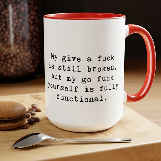 "Fully Functional" Two-Tone Coffee Mugs