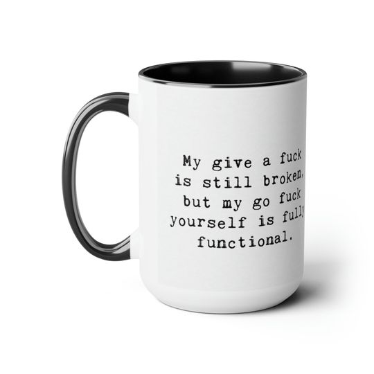 "Fully Functional" Two-Tone Coffee Mugs