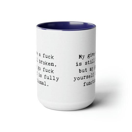 "Fully Functional" Two-Tone Coffee Mugs