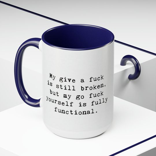 "Fully Functional" Two-Tone Coffee Mugs