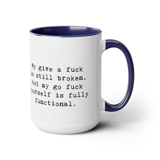 "Fully Functional" Two-Tone Coffee Mugs