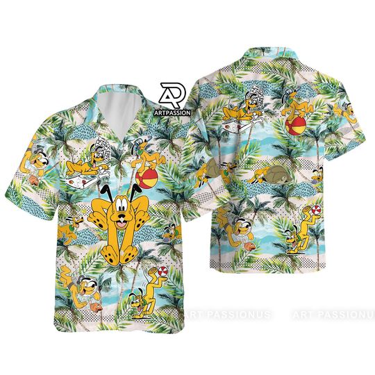 Funny Pluto Aloha Summer Shirt, Disney Pluto Hawaiian