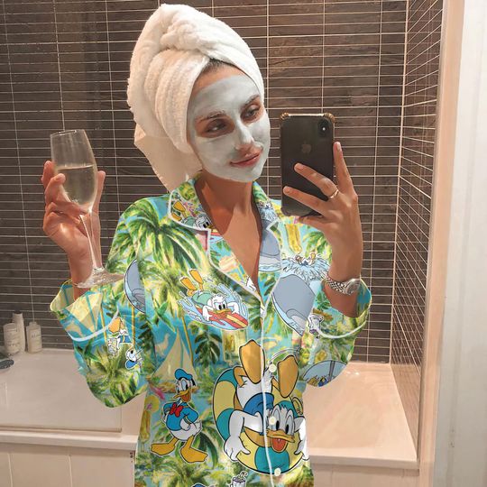 Donald Duck Hawaiian Pajamas, Disney Matching Pajamas Set