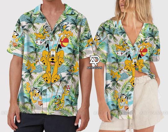 Funny Pluto Aloha Summer Shirt, Disney Pluto Hawaiian