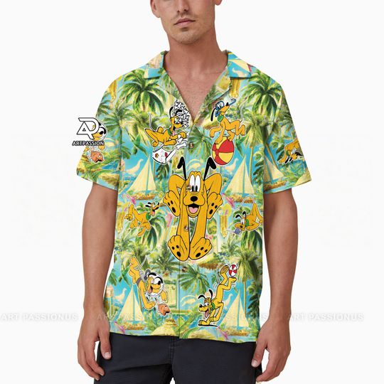 Funny Disney Pluto Hawaiian Shirt, Pluto Tropical Aloha