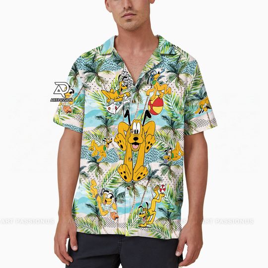 Funny Pluto Aloha Summer Shirt, Disney Pluto Hawaiian