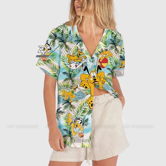 Funny Pluto Aloha Summer Shirt, Disney Pluto Hawaiian