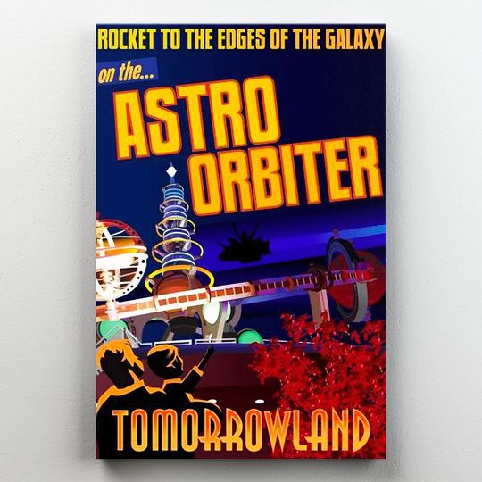 Astro Orbiter Poster, Tomorrowland Poster, Disney World Poster