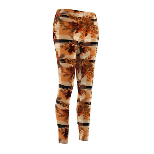 Warm Autumn Plaid Leggings – Great Choice for Cool Days