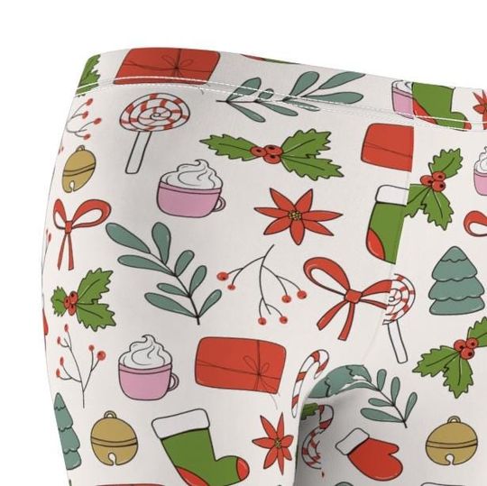 Festive Christmas Leggings | Seasonal Pattern Yoga Pants | Holiday Workout Wear