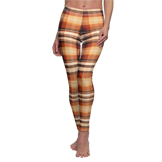 Stylish Plaid Leggings – Ideal for Autumn and Winter Outfits