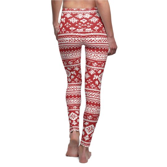 Cozy Christmas Sweater Style Leggings – Perfect for Winter Season
