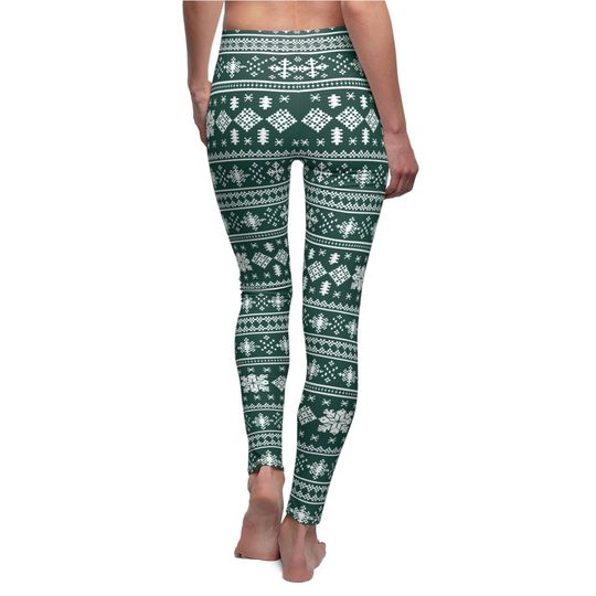 Cozy Christmas Sweater Style Leggings – Perfect for Winter Season
