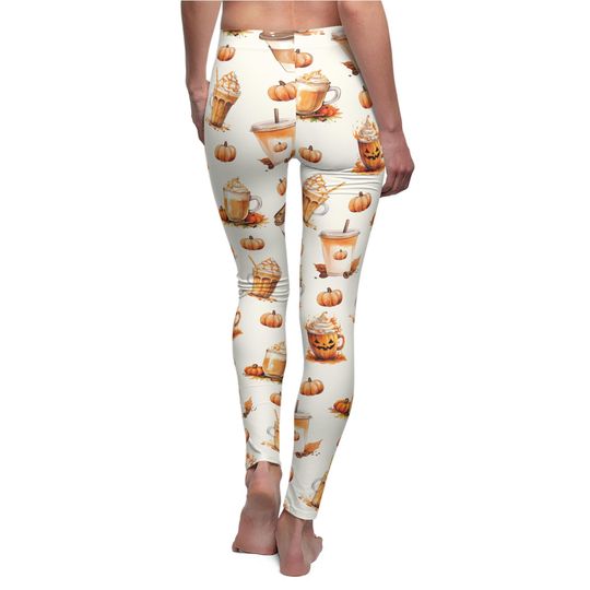 Pumpkin Spice Fall Inspired Graphic Print Women’s Leggings