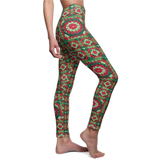 Christmas Granny Square Leggings