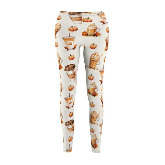 Pumpkin Spice Fall Inspired Graphic Print Women’s Leggings
