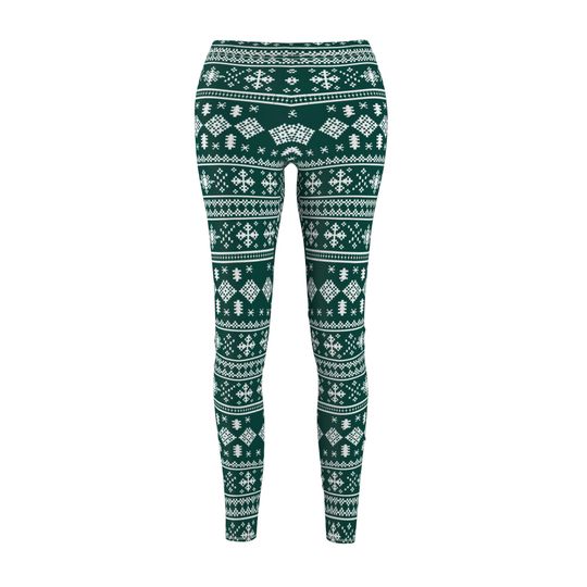 Cozy Christmas Sweater Style Leggings – Perfect for Winter Season