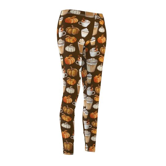Pumpkin Spice Autumn Inspired Graphic Print Women’s Leggings