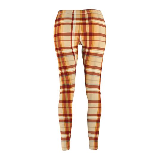 Classic Autumn Plaid Leggings – Perfect for Fall Season