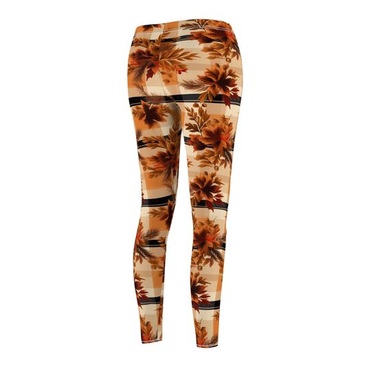 Warm Autumn Plaid Leggings – Great Choice for Cool Days