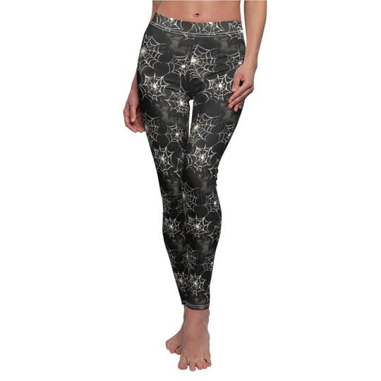 Spiderweb Leggings - Goth Punk Witch Halloween Printed Leggings for Concerts & Festivals