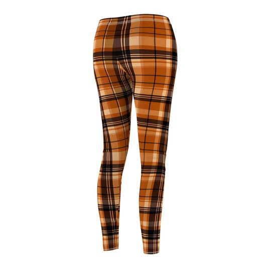 Autumn Checkered Leggings for Women – Casual Fall Look