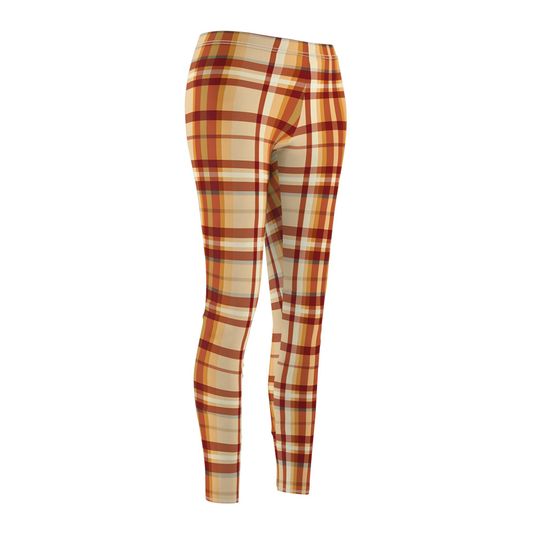 Classic Autumn Plaid Leggings – Perfect for Fall Season