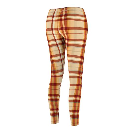 Classic Autumn Plaid Leggings – Perfect for Fall Season