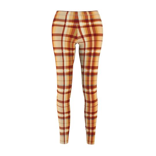 Classic Autumn Plaid Leggings – Perfect for Fall Season