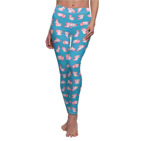 Cozy Cute Axolotl Print Women’s Leggings