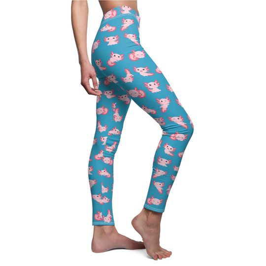 Cozy Cute Axolotl Print Women’s Leggings